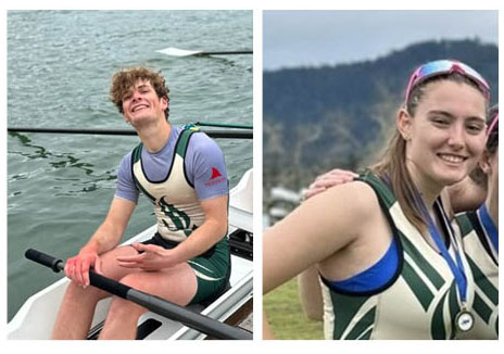 Nathan Keel and Audrey Reposa are both enjoying their opportunities to train and compete on the Sacramento State club rowing teams.