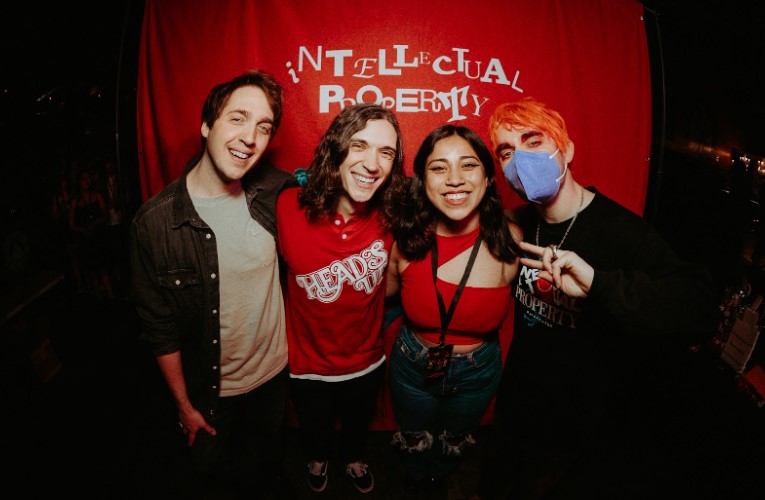 Geoff Wigington, Otto Wood, Insider staff writer Rosienelly Salguero and Awsten Knight during the pre-concert meet-and-greet.